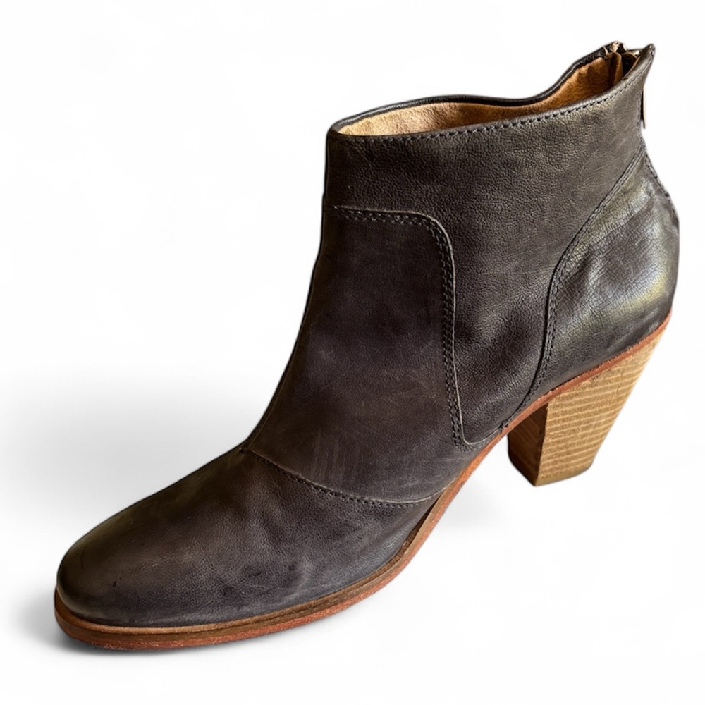 J Shoes Anthropologie Belgrave Ankle Booties Grey Leather Size 10